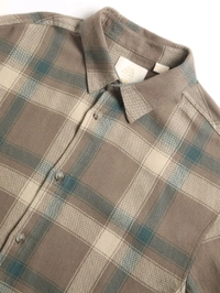 The Bear House Mens Brown Relaxed Fit Casual Shirt - Sandrift, M