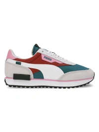 Puma  FUTURE RIDER PLAY ON Unisex Green Sneakers - White, UK 06