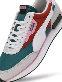 Puma  FUTURE RIDER PLAY ON Unisex Green Sneakers - White, UK 07
