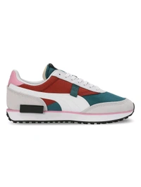 Puma  FUTURE RIDER PLAY ON Unisex Green Sneakers - White, UK 09