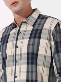 Campus Sutra Mens Tartan Plaid Button Up Shirt - Jacarta, XL
