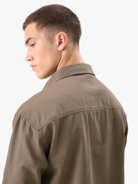 The Souled Store Solid Brown Men Utility Shirt - Millbrook, M