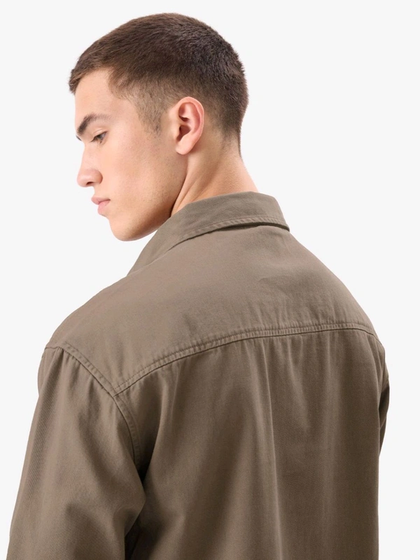 The Souled Store Solid Brown Men Utility Shirt - Millbrook, M
