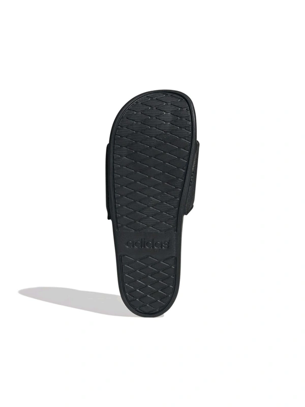 Adidas  ADILETTE COMFORT Unisex Black SWIM Sliders - Black, UK 09