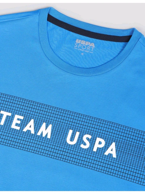 U.S POLO ASSN. Blue Half Sleeves Crew Neck T-Shirt - Royal Blue, L