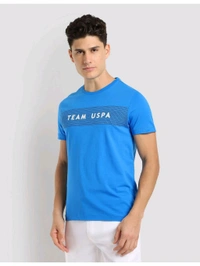 U.S POLO ASSN. Blue Half Sleeves Crew Neck T-Shirt - Royal Blue, L