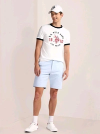 U.S POLO ASSN. White Crew Neck Brand Print T-Shirt - White, XL