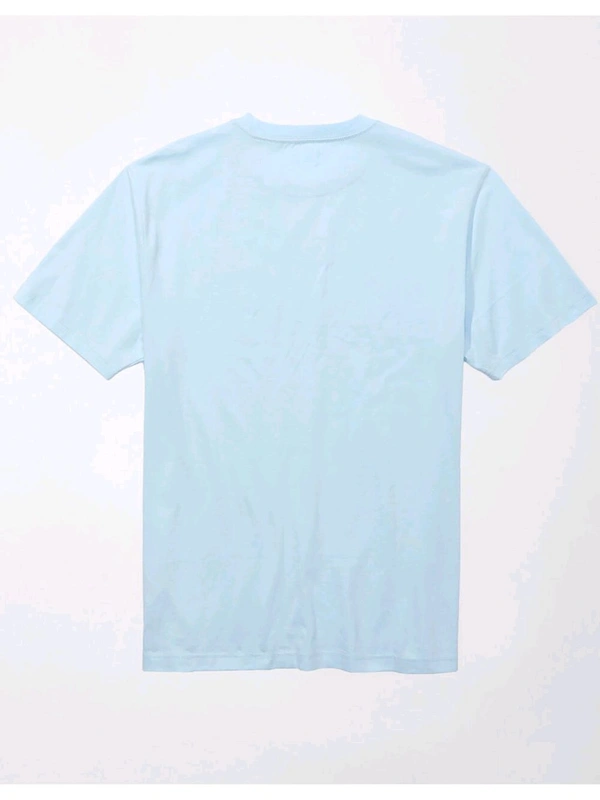 American Eagle Men Blue Super Soft Logo Graphic T-Shirt - Botticelli, M