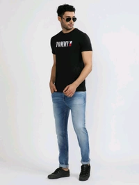 TOMMY HILFIGER Black Graphic T-Shirt - Black, M