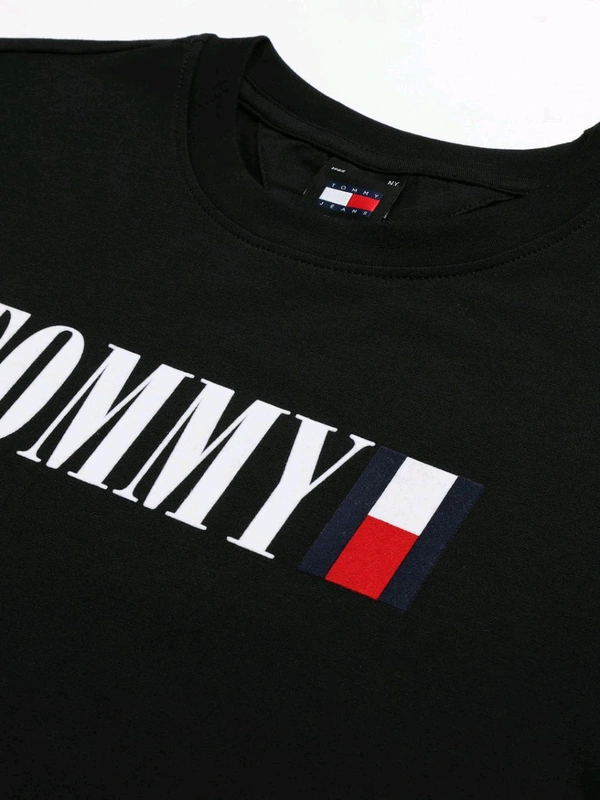 TOMMY HILFIGER Black Graphic T-Shirt - Black, XL