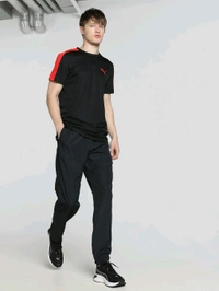 Puma  Teams Cr Mens Black T-Shirt - Black, S