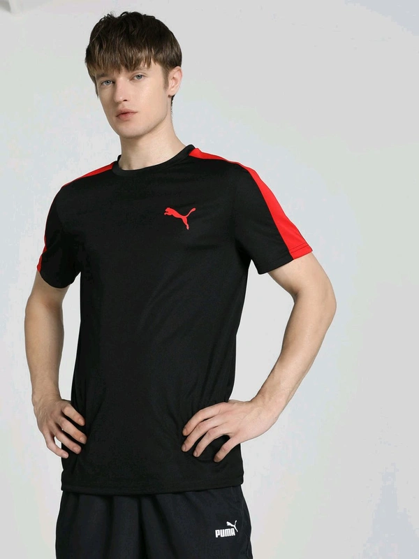 Puma  Teams Cr Mens Black T-Shirt - Black, M