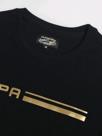 U.S POLO ASSN. Brand Print Pique T-Shirt - Black, L