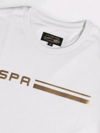 Brand Print Pique T-Shirt - White, L