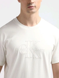 CALVIN KLEIN Men Off White Color T-Shirt - White, M