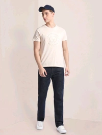 U.S POLO ASSN. Self Design Slim T-Shirt - Bianca, M