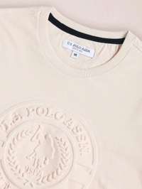 U.S POLO ASSN. Self Design Slim T-Shirt - Bianca, L