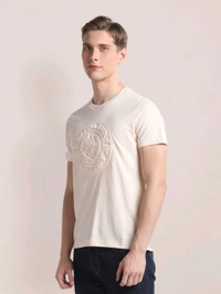 U.S POLO ASSN. Self Design Slim T-Shirt - Bianca, XL