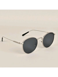 Zorva Black Round Sunglasses - Black