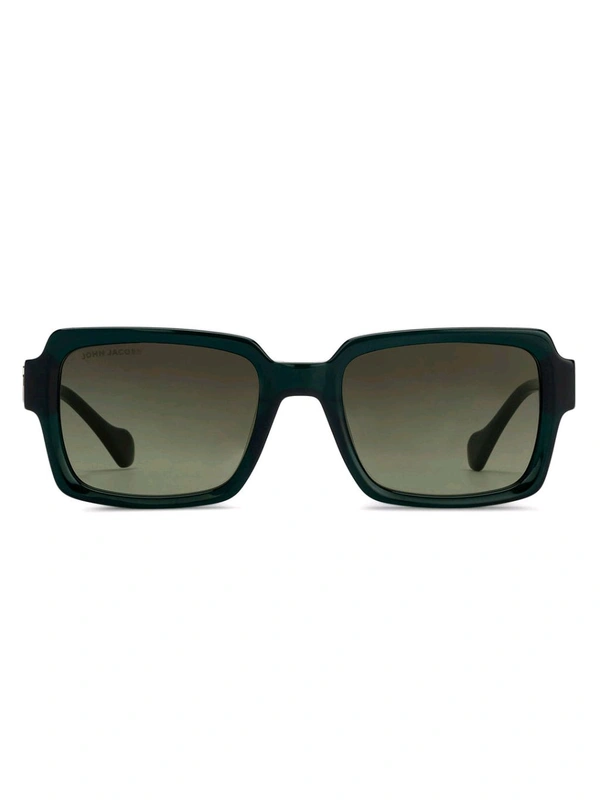 Zorva by Lenskart Unisex UV Protected Green Lens Green Frame Sunglasses - Black, One Size