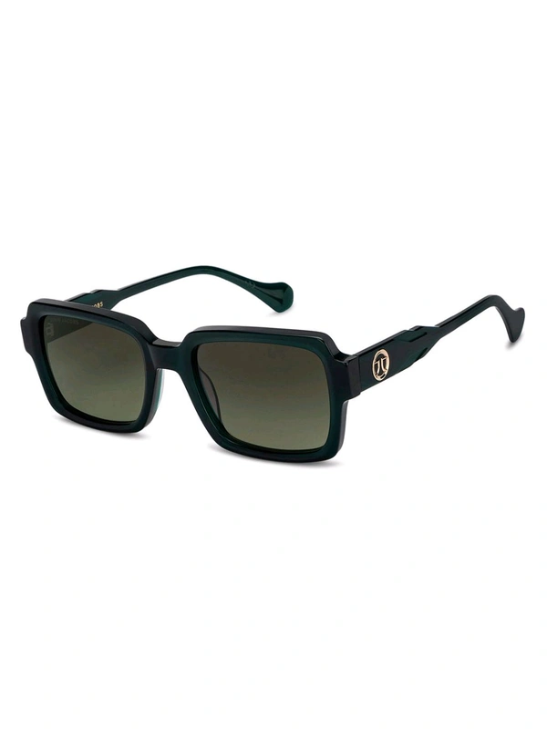 Zorva by Lenskart Unisex UV Protected Green Lens Green Frame Sunglasses - Black, One Size