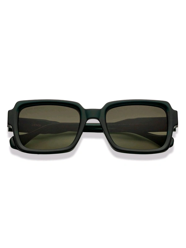 Zorva by Lenskart Unisex UV Protected Green Lens Green Frame Sunglasses - Black, One Size