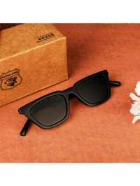 Zorva Square Polarized Men Women Sunglasses Black Lens - Dove Gray, One Size