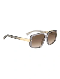 Zorva Brown Square Men Sunglasses (57) - Silver Chalice, One Size