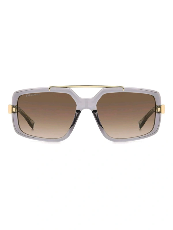 Zorva Brown Square Men Sunglasses (57) - Silver Chalice, One Size