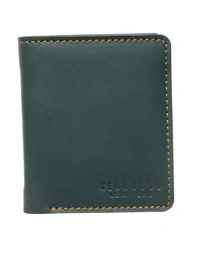 Teakwood leather Green Solid Wallet