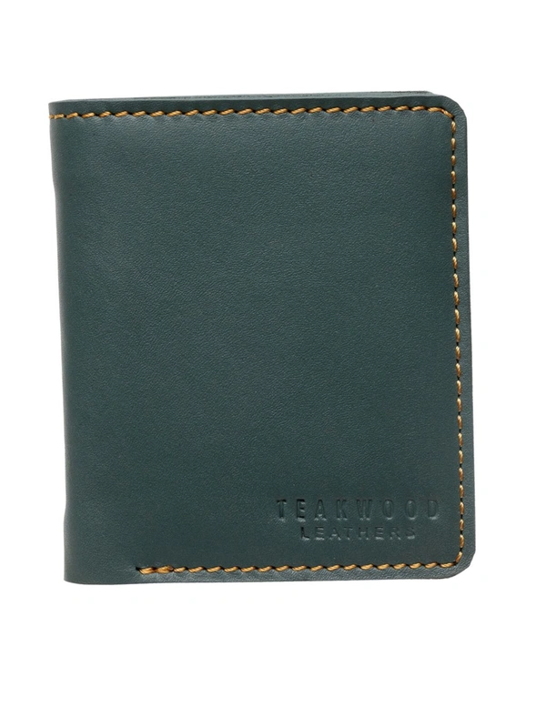 Teakwood leather Green Solid Wallet