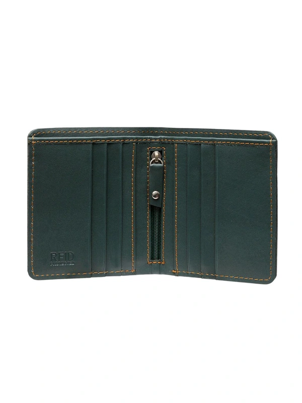 Teakwood leather Green Solid Wallet