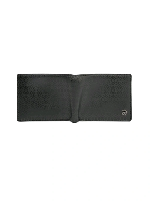 United Colors of Benetton Men Leather Global Coin Wallet Black