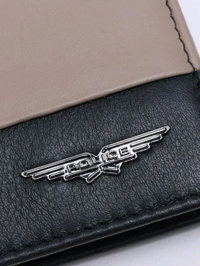 Police Men Leather Colorblock Multi-Color Wallet