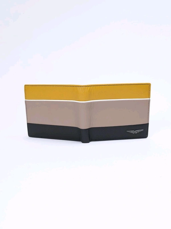 Police Men Leather Colorblock Multi-Color Wallet