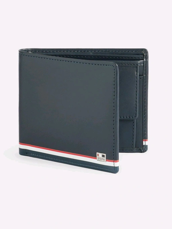 U.S POLO ASSN. PATRAS Mens Solid Navy Wallets