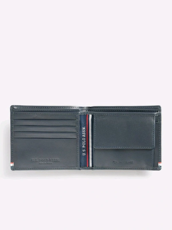U.S POLO ASSN. PATRAS Mens Solid Navy Wallets