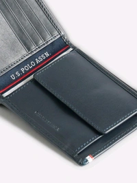 U.S POLO ASSN. PATRAS Mens Solid Navy Wallets