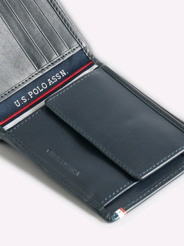U.S POLO ASSN. PATRAS Mens Solid Navy Wallets