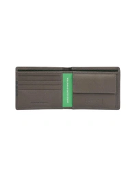 United Colors of Benetton Men Leather Global Coin Wallet - Grey