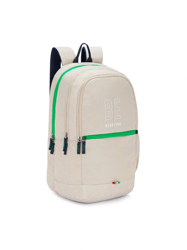 United Colors of Benetton Ming Unisex Polyester Backpack - Beige (M)