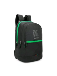 United Colors of Benetton Ming Unisex Polyester Backpack - Black (M)