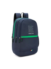 United Colors of Benetton Ming Unisex Polyester Backpack - Navy (M)