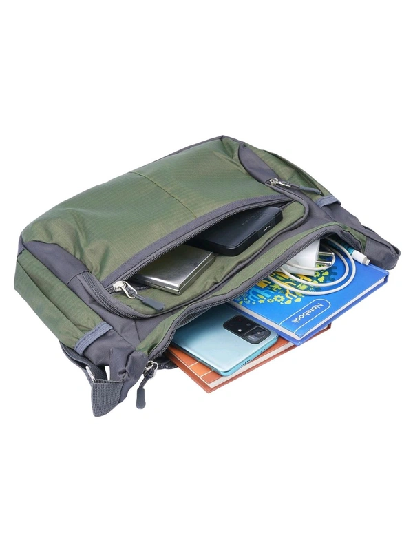 Zorva Small Unisex Sling and Cross Body Bag for Travelling Green