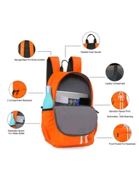 United Colors of Benetton Fiesco Unisex 14 Inch Laptop Backpack - Orange