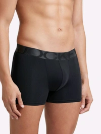 Jockey  Men Tactel Microfiber Elastane Stretch Solid Trunk - Black - Black, M