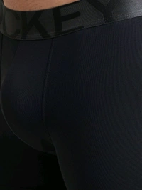 Jockey  Men Tactel Microfiber Elastane Stretch Solid Trunk - Black - Black, M
