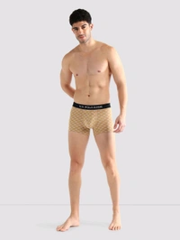 U.S POLO ASSN. Multi-Color Elasticized Waist Solid Oet14 Trunks (Pack of 3) - Husk, S