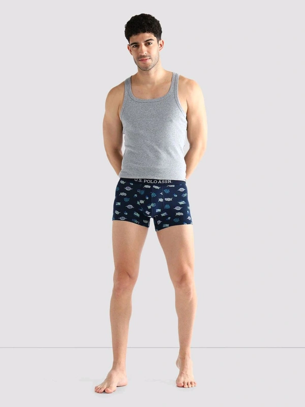 U.S POLO ASSN. Multi-Color Elasticized Waist Solid Oet14 Trunks (Pack of 3) - Husk, S