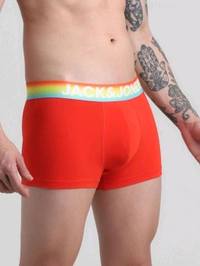 Jack & Jones Men Typographic Red Trunk - Red, S